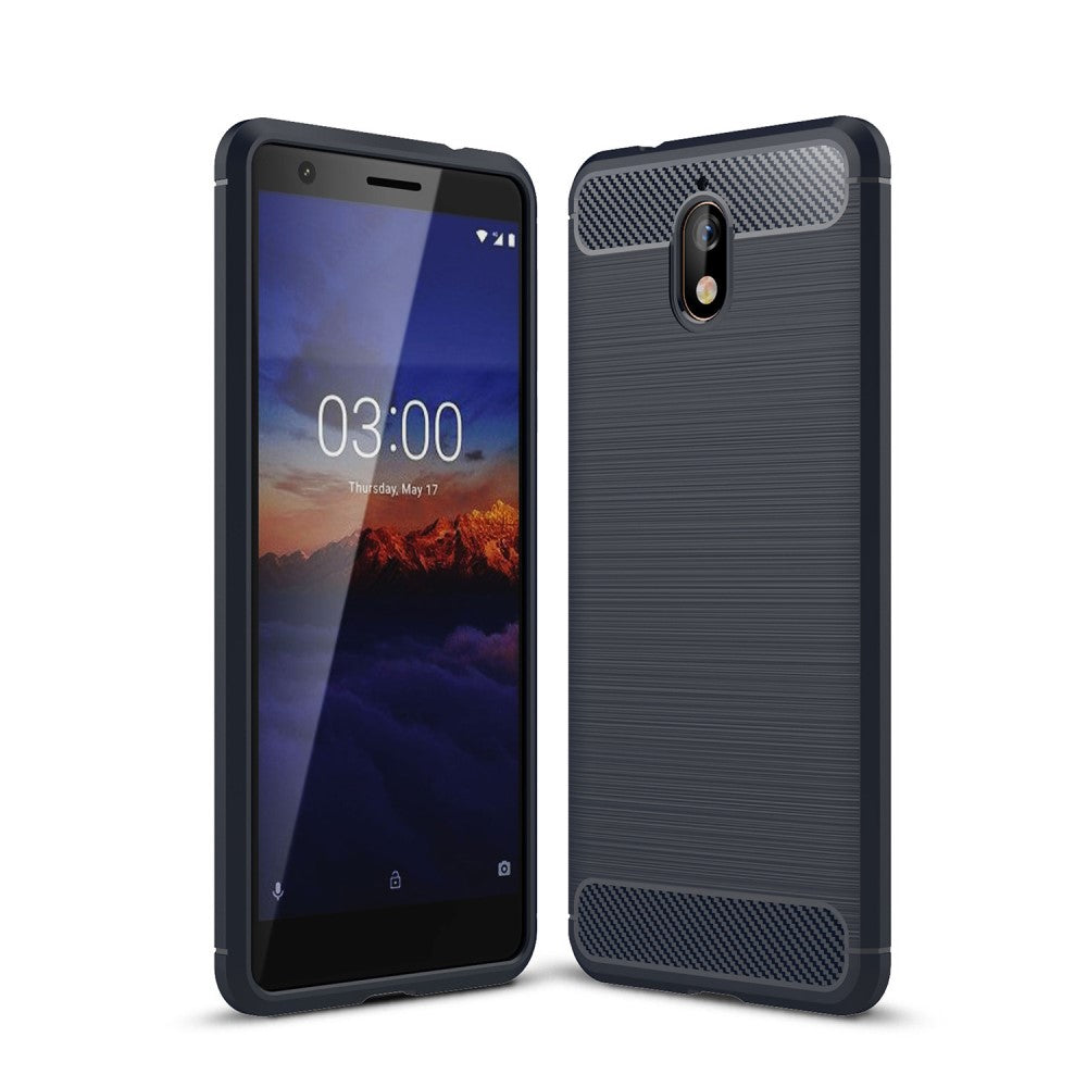 TPU Case für Nokia 3.1 (2018) Carbon Skin Brushed