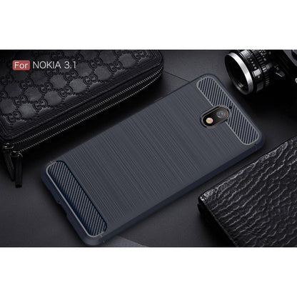 TPU Case für Nokia 3.1 (2018) Carbon Skin Brushed