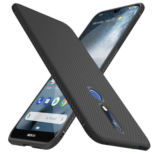 TPU Case für Nokia 4.2 Jazz Series Twill Texture Streifen Muster Hülle