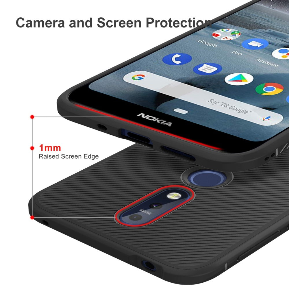 TPU Case für Nokia 4.2 Jazz Series Twill Texture Streifen Muster Hülle