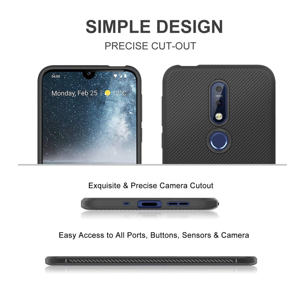 TPU Case für Nokia 4.2 Jazz Series Twill Texture Streifen Muster Hülle