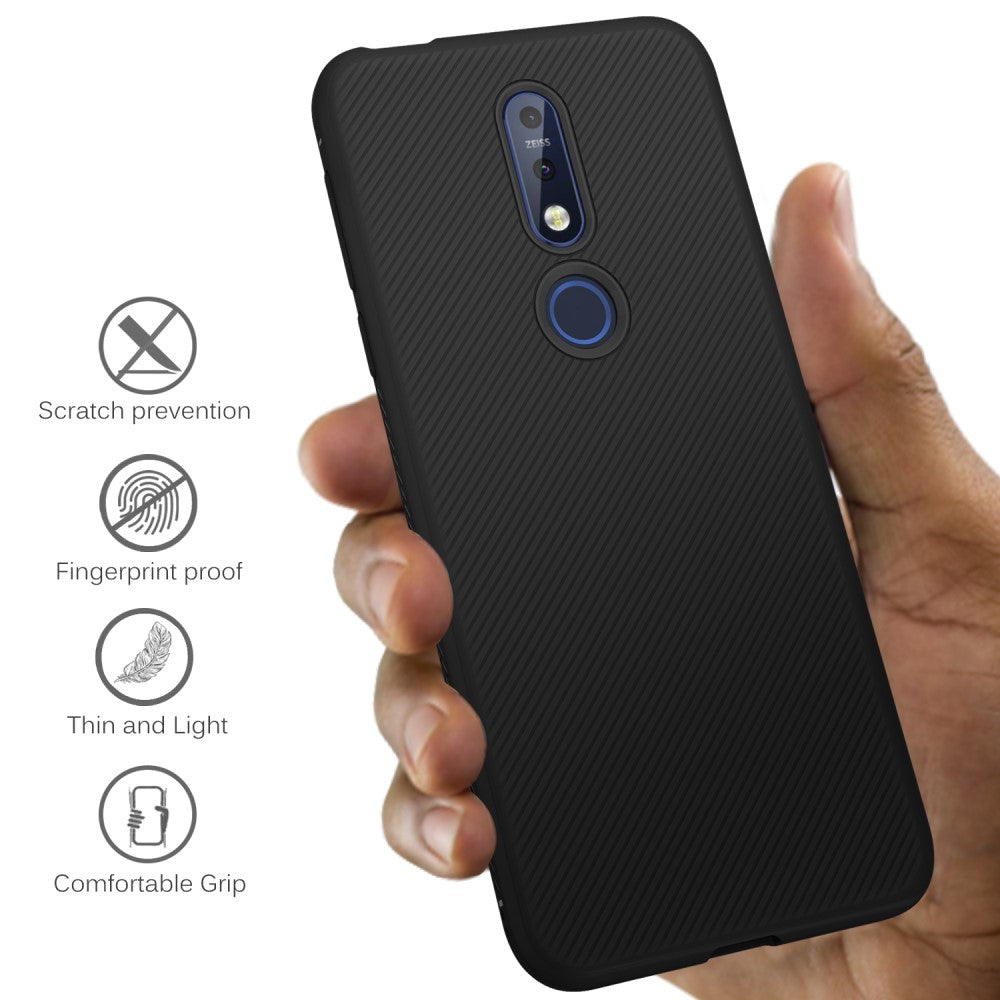 TPU Case für Nokia 4.2 Jazz Series Twill Texture Streifen Muster Hülle