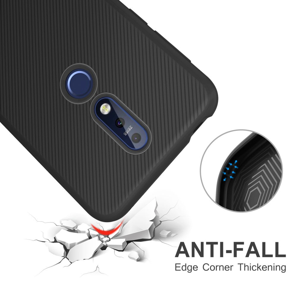 TPU Case für Nokia 4.2 Jazz Series Twill Texture Streifen Muster Hülle