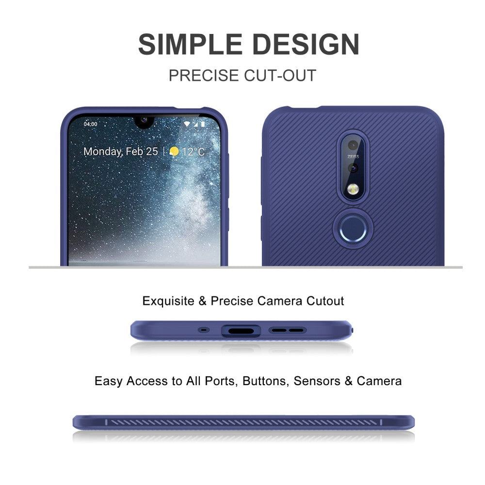 TPU Case für Nokia 4.2 Jazz Series Twill Texture Streifen Muster Hülle