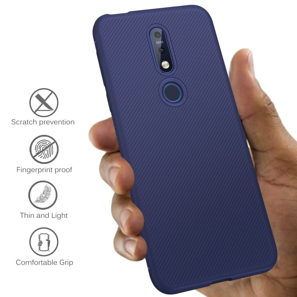 TPU Case für Nokia 4.2 Jazz Series Twill Texture Streifen Muster Hülle