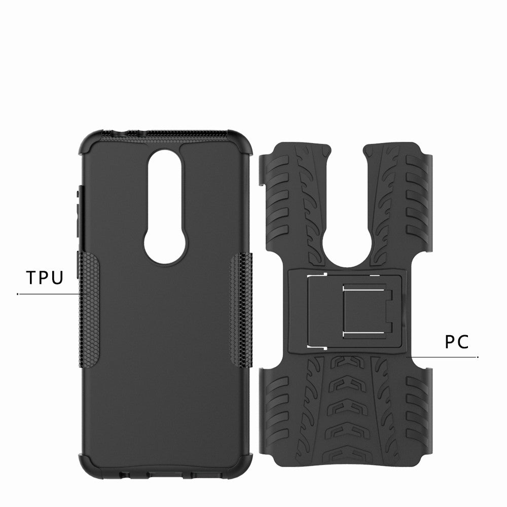 Outdoor Case für Nokia 5.1 PLUS Tire Rutschfest Kickstand