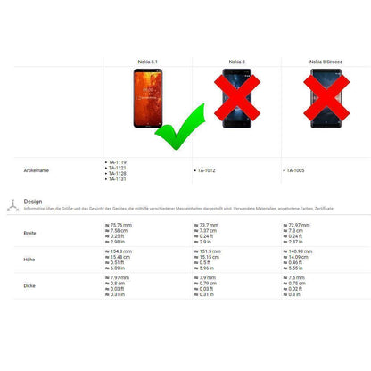 Outdoor Case für Nokia 8.1 Tire Rutschfest Reifen Profil Hülle