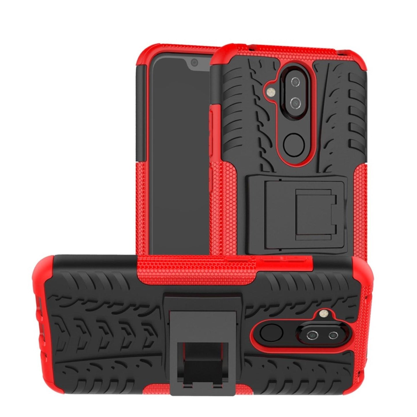 Outdoor Case für Nokia 8.1 Tire Rutschfest Reifen Profil Hülle