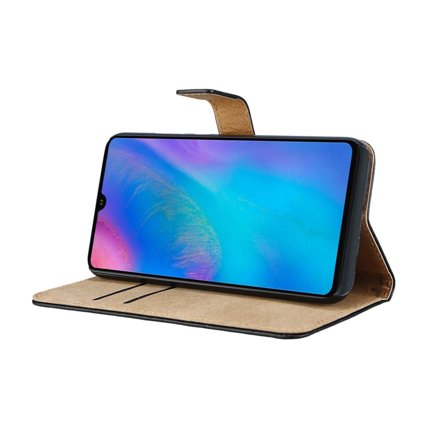Wallet Case für Huawei P30 Genuine Split Echt Leder Tasche