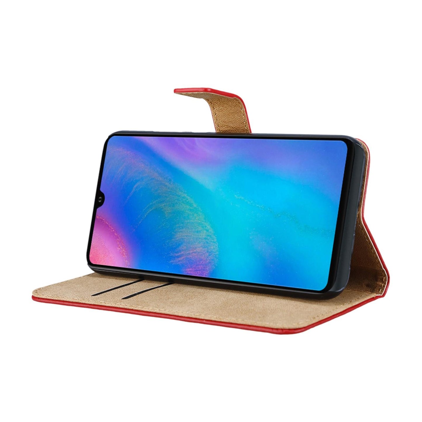 Wallet Case für Huawei P30 Genuine Split Echt Leder Tasche