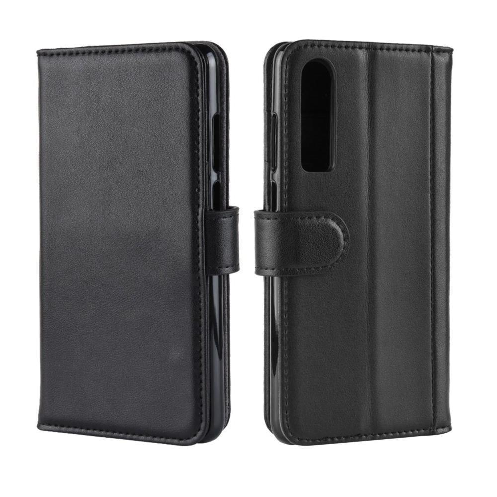 Wallet Case für Huawei P30 Echt Leder Innenfach Handy Tasche