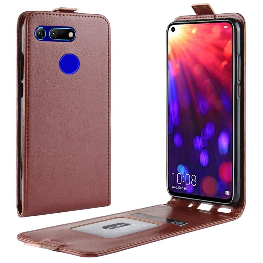 Flip Case für Huawei Honor View 20 Crazy Horse Handy Tasche Card Slot