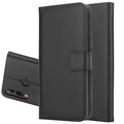 Wallet Case für Huawei P40 LITE E Genuine Split Echt Leder Handy Tasche