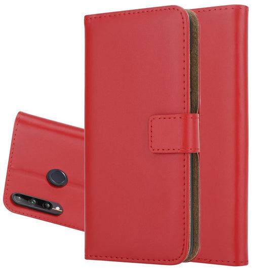 Wallet Case für Huawei P40 LITE E Genuine Split Echt Leder Handy Tasche