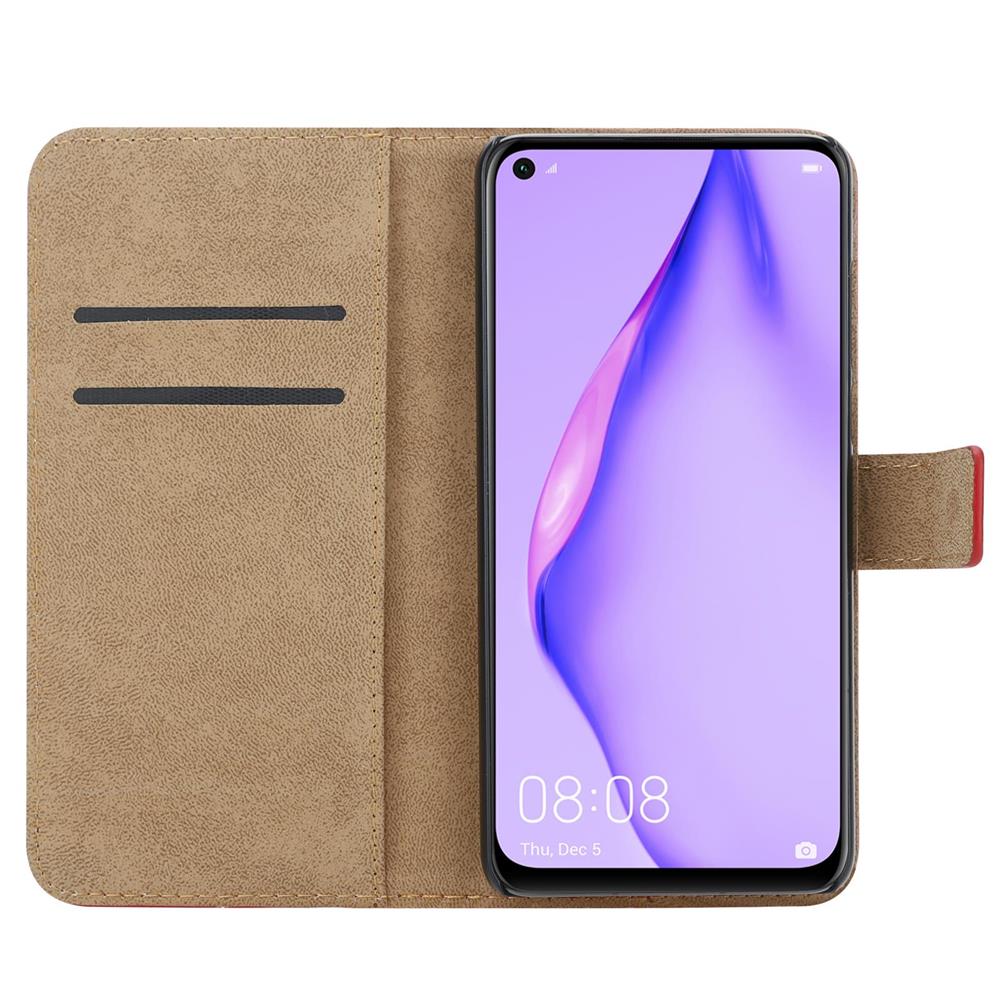 Wallet Case für Huawei P40 LITE Genuine Split Echt Leder Handy Tasche