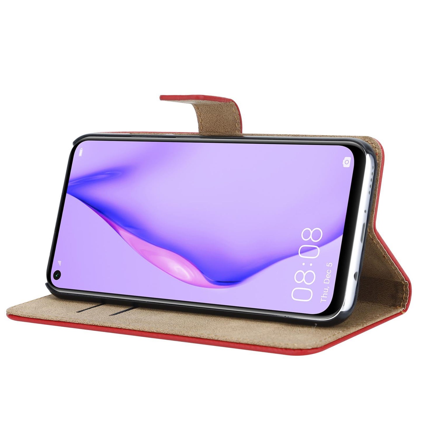 Wallet Case für Huawei P40 LITE Genuine Split Echt Leder Handy Tasche
