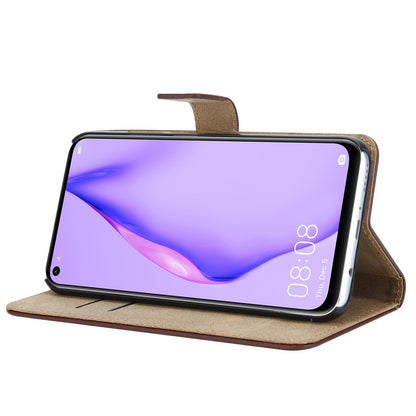Wallet Case für Huawei P40 LITE Genuine Split Echt Leder Handy Tasche