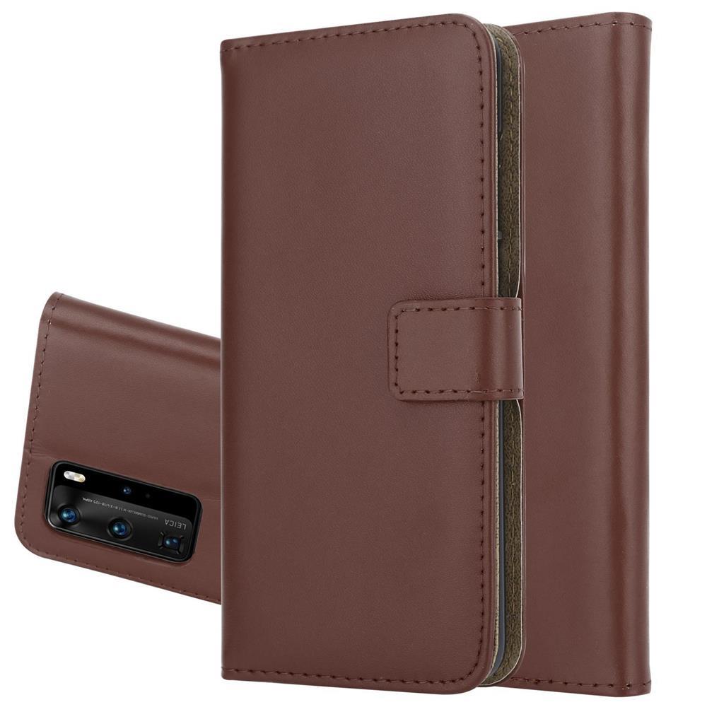 Wallet Case für Huawei P40 PRO Genuine Split Echt Leder Handy Tasche