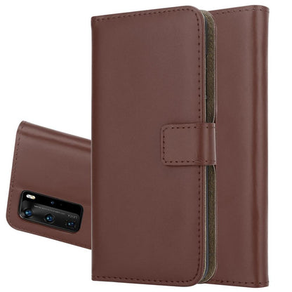 Wallet Case für Huawei P40 PRO Genuine Split Echt Leder Handy Tasche