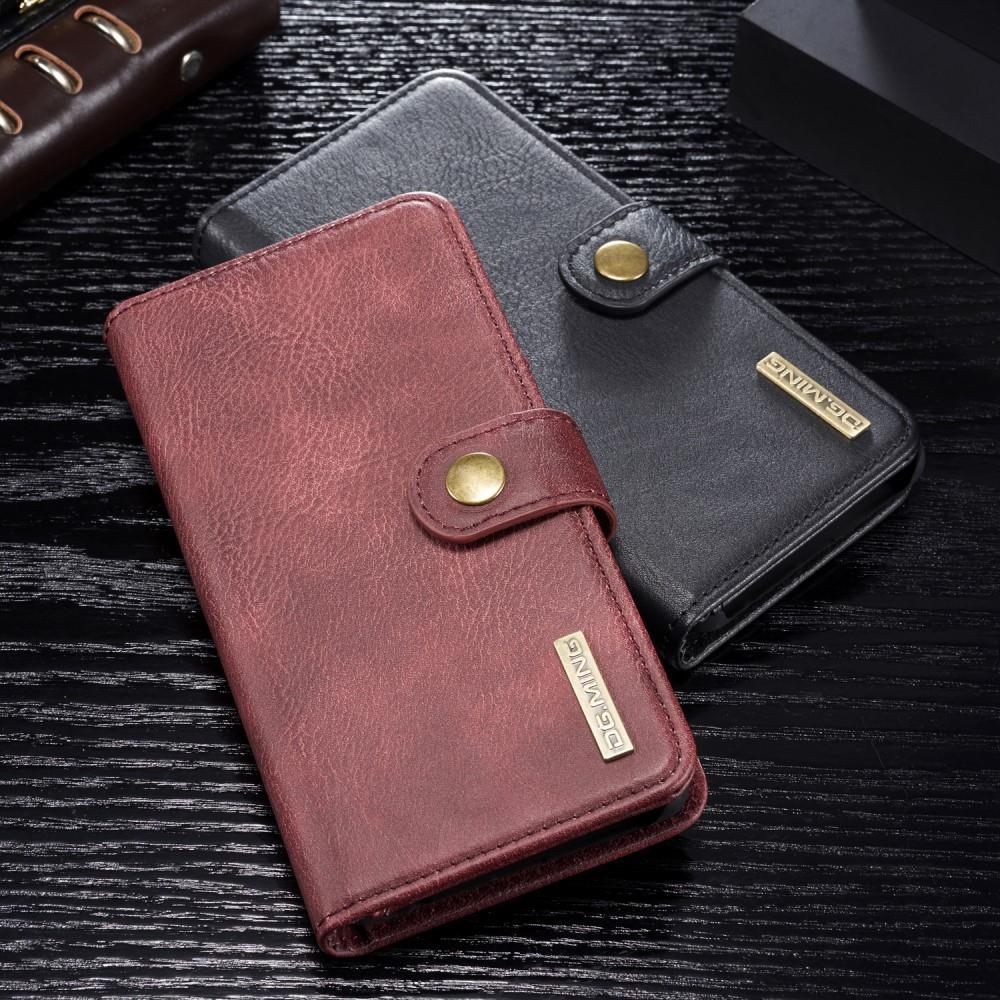 DG.MING Wallet Case für Huawei P30 Echt Leder Handy Tasche 2in1 Hülle Klapp Etui
