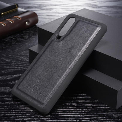 DG.MING Wallet Case für Huawei P30 Echt Leder Handy Tasche 2in1 Hülle Klapp Etui