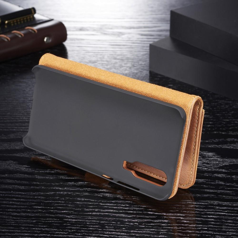 DG.MING Wallet Case für Huawei P30 Echt Leder Handy Tasche 2in1 Hülle Klapp Etui