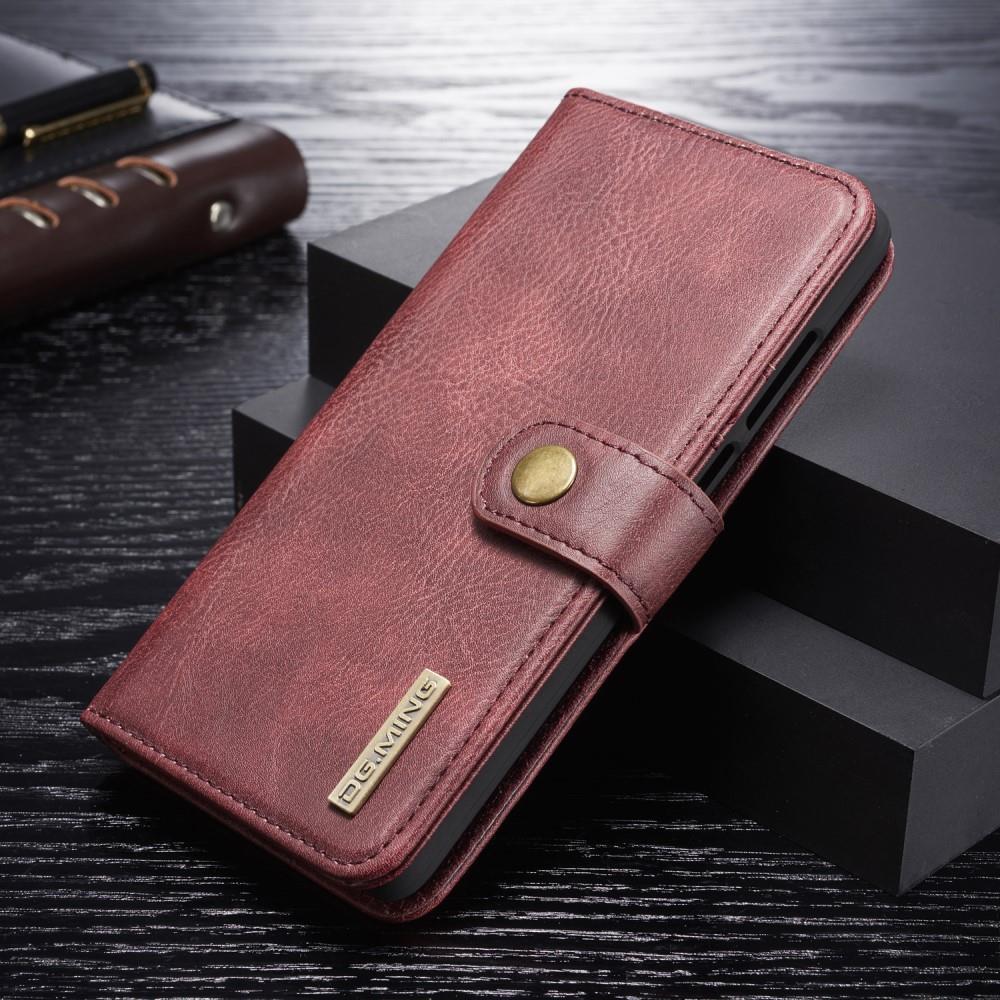 DG.MING Wallet Case für Huawei P30 Echt Leder Handy Tasche 2in1 Hülle Klapp Etui