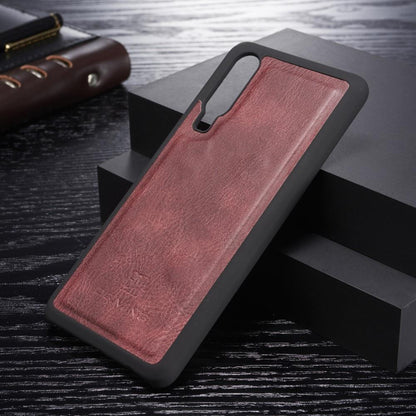DG.MING Wallet Case für Huawei P30 Echt Leder Handy Tasche 2in1 Hülle Klapp Etui