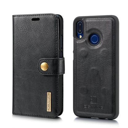 DG.MING Wallet Case für Huawei P20 LITE Echt Leder Handy Tasche 2in1 Hülle Etui