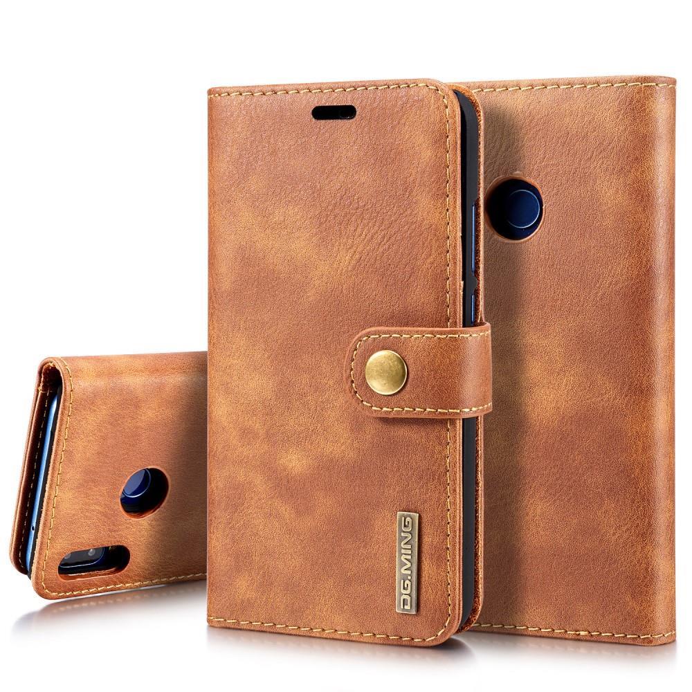 DG.MING Wallet Case für Huawei P20 LITE Echt Leder Handy Tasche 2in1 Hülle Etui