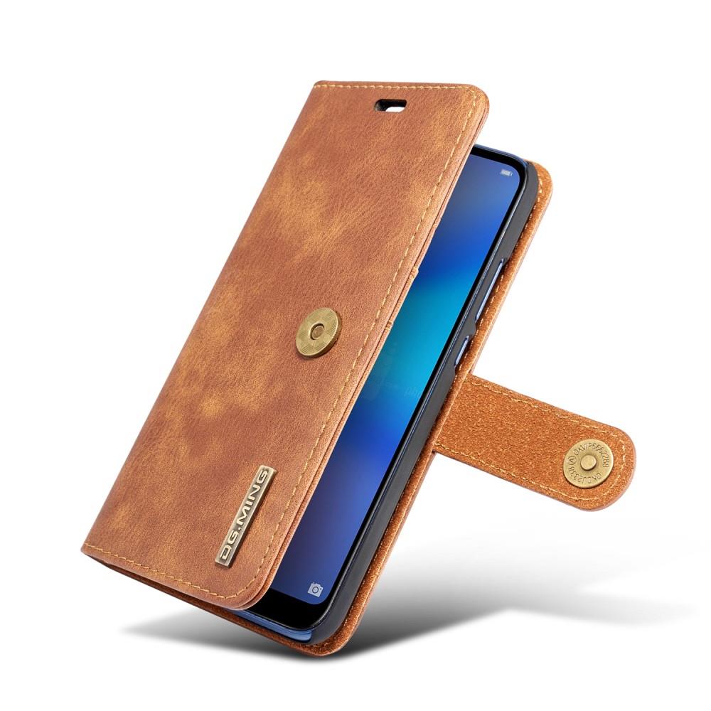 DG.MING Wallet Case für Huawei P20 LITE Echt Leder Handy Tasche 2in1 Hülle Etui