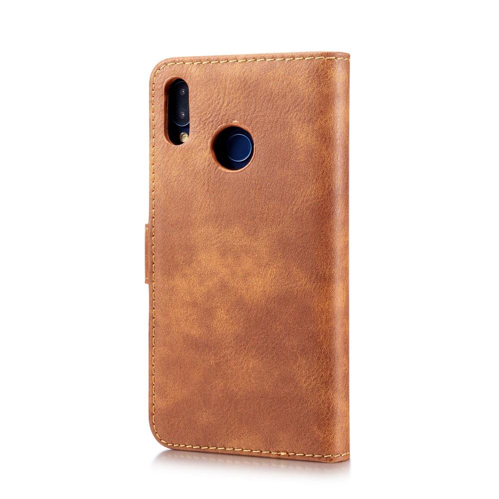 DG.MING Wallet Case für Huawei P20 LITE Echt Leder Handy Tasche 2in1 Hülle Etui