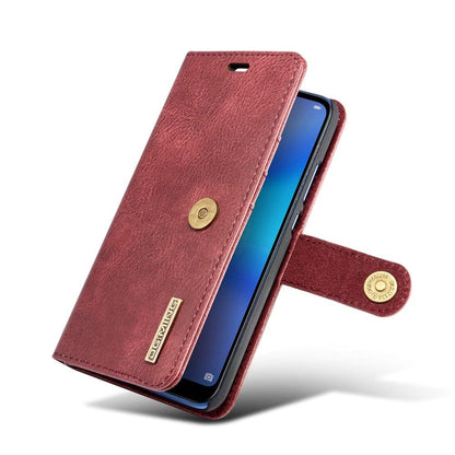 DG.MING Wallet Case für Huawei P20 LITE Echt Leder Handy Tasche 2in1 Hülle Etui