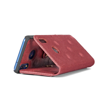 DG.MING Wallet Case für Huawei P20 LITE Echt Leder Handy Tasche 2in1 Hülle Etui