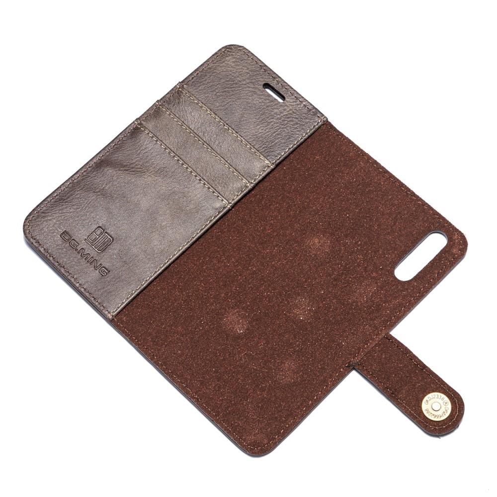 DG.MING Wallet Case für Huawei P20 Echt Leder Handy Tasche 2in1 Hülle Klapp Etui