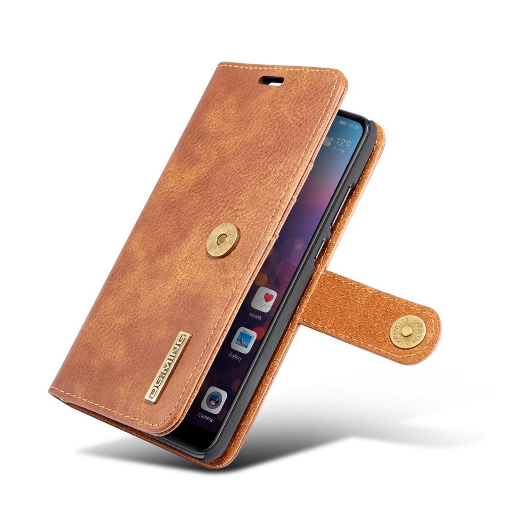 DG.MING Wallet Case für Huawei P20 Echt Leder Handy Tasche 2in1 Hülle Klapp Etui