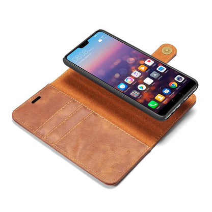 DG.MING Wallet Case für Huawei P20 Echt Leder Handy Tasche 2in1 Hülle Klapp Etui