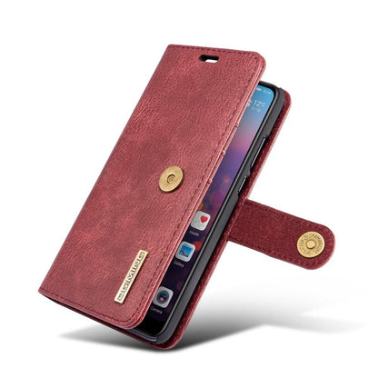 DG.MING Wallet Case für Huawei P20 Echt Leder Handy Tasche 2in1 Hülle Klapp Etui