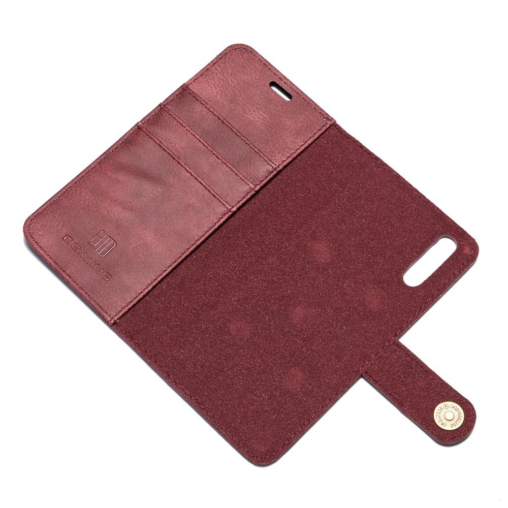 DG.MING Wallet Case für Huawei P20 Echt Leder Handy Tasche 2in1 Hülle Klapp Etui