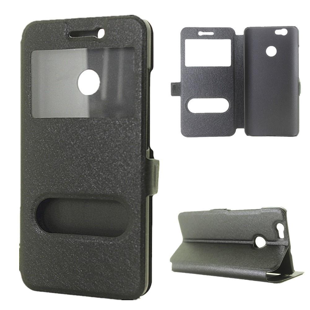 Wallet Case für Huawei Nova Dual Window View Silk Book Etui