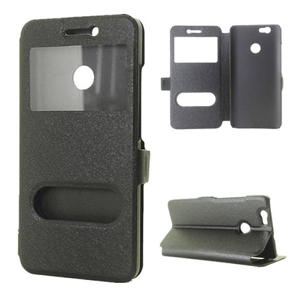 Wallet Case für Huawei Nova Dual Window View Silk Book Etui
