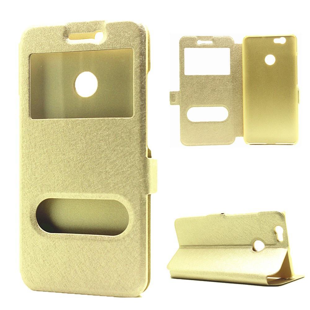 Wallet Case für Huawei Nova Dual Window View Silk Book Etui