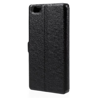 Wallet Case für Huawei P8 LITE Dual Window View Silk Book Etui