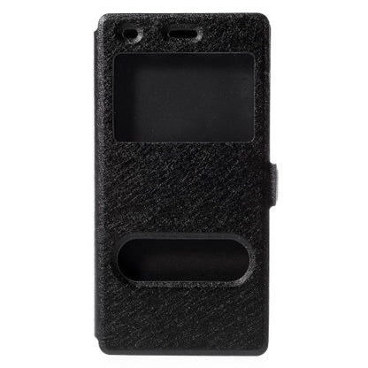 Wallet Case für Huawei P8 LITE Dual Window View Silk Book Etui