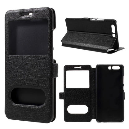Wallet Case für Huawei P10 Dual Window View Silk Book Etui