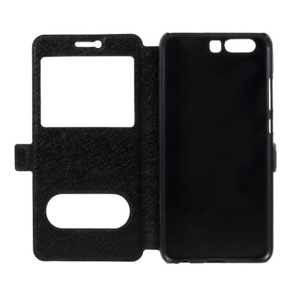 Wallet Case für Huawei P10 Dual Window View Silk Book Etui