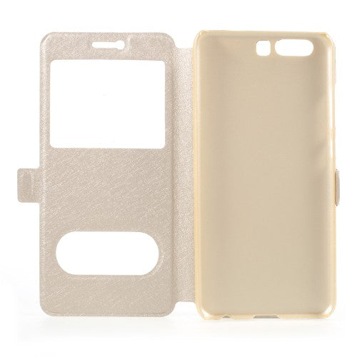 Wallet Case für Huawei P10 Dual Window View Silk Book Etui