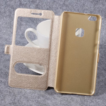 Wallet Case für Huawei P10 LITE Dual Window View Silk Book Etui