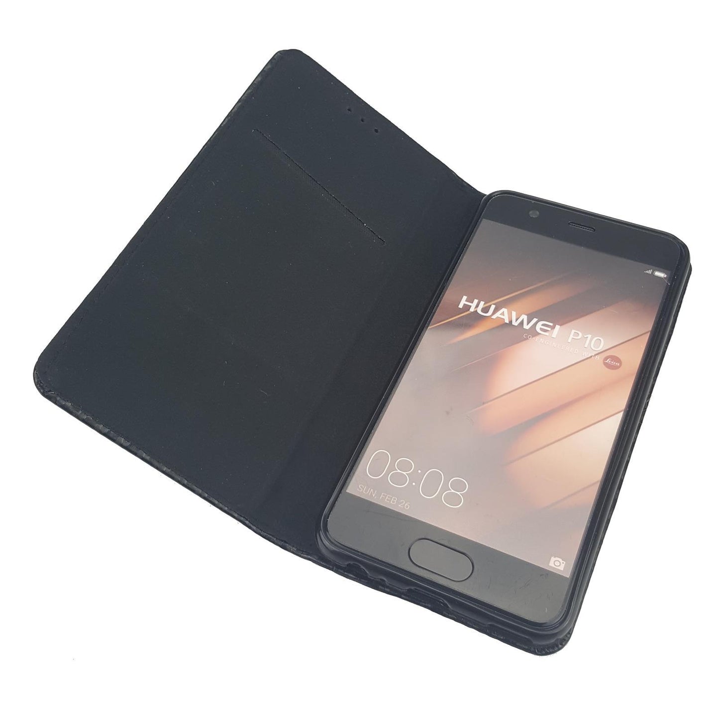 Wallet Case für Huawei P10 Carbon Fiber Optik Magnet