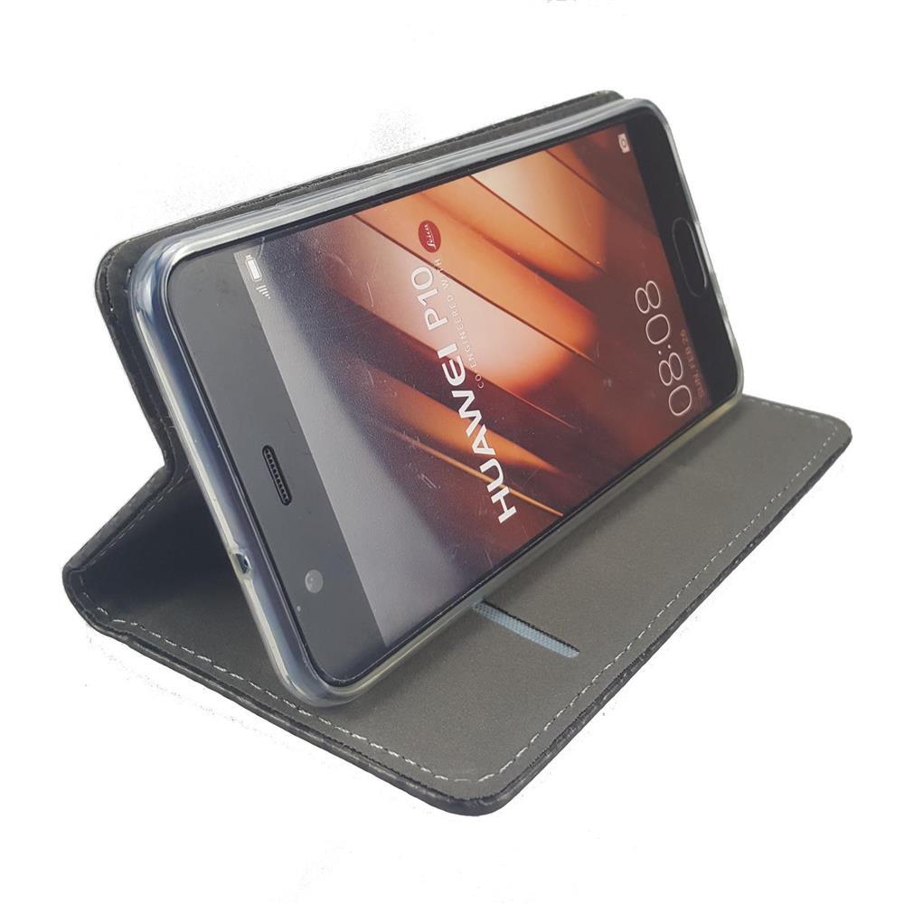 Wallet Case für Huawei P10 Carbon Fiber Optik Magnet